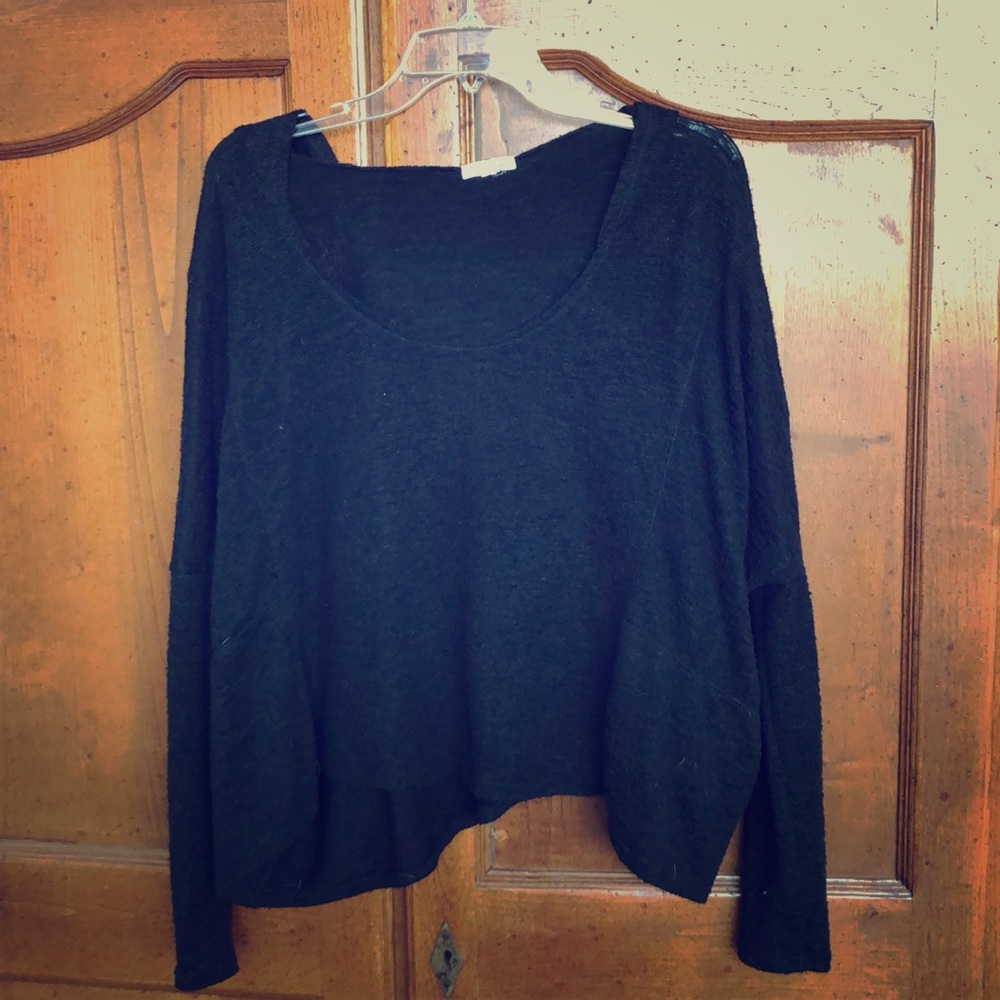 Urban Outfitters black crop hoodie